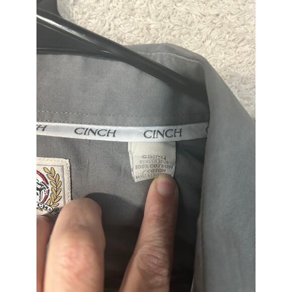 Cinch men’s Gray long sleeve button down. Size X large - Picture 4 of 7